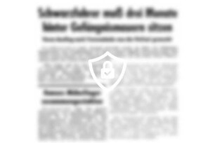 Schwarzfahrer muß drei Monate hinter Gefängnismauern sitzen