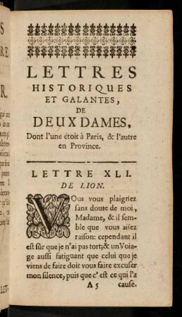 9-21, Lettre XLI.