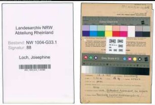 Entnazifizierung Josephine Loch , geb. 18.07.1890 (Lehrerin)