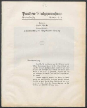 1928/29: Bericht ... - 1928/29 : über das ... Schuljahr Ostern ... bis Ostern ...