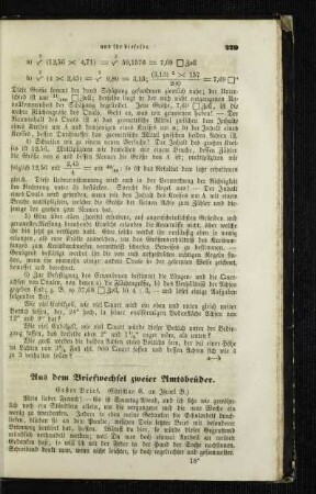 Aus dem Briefwechsel zweier Amtsbrüder