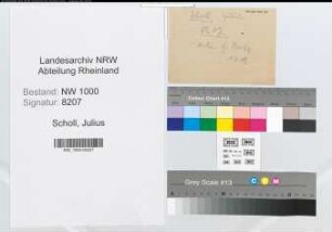 Entnazifizierung Julius Scholl, geb. 22.06.1903 ()
