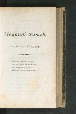 Moganni Nameh. Buch des Sängers.