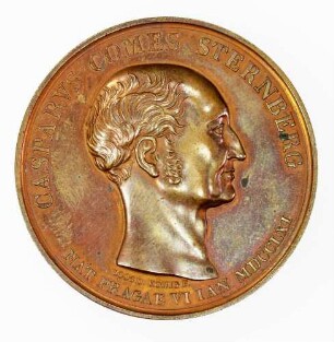 Medaille auf den Paläobotaniker Kaspar Maria Graf von Sternberg
