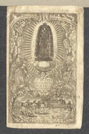 Kleines Andachtsbild mit Reliquiar der Heiligen Hostie aus der H (kleines Andachtsbild)