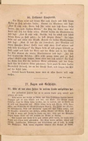 IV. Sagen und Geschichte