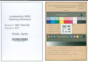 Entnazifizierung Agnes Gerats , geb. 12.01.1911 ()