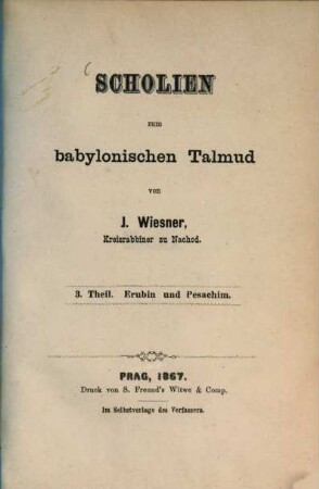 Scholien zum babylonischen Talmud. 3