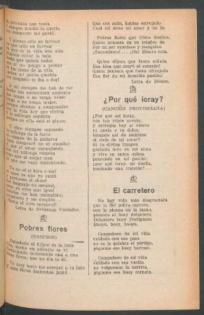 Pobres flores : (Cancion)