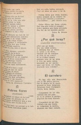 Pobres flores : (Cancion)