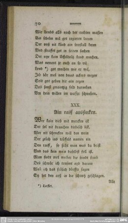 XXX. Ain raiff ausstecken