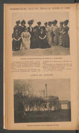 Inauguración del taller del Círculo de Obreros de Flores