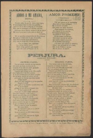 Perjura. : (Canción popular)