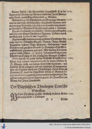 Der Bäpstischen Theologen Teutsche Schrifften.