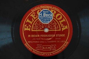 In dieser feierlichen Stunde : "Die Macht des Geschickes" / (Verdi)