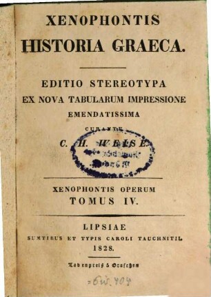Xenophontis Opera, 4. Historia graeca