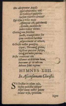 Hymnus XIIII. In Ascensionem Christi.