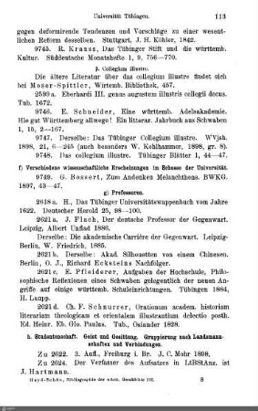 f) Verschiedentliche wissenschaftliche Erscheinungen im Schosse der Universität