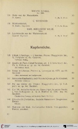 Kupferstiche (Nr. 138-147)