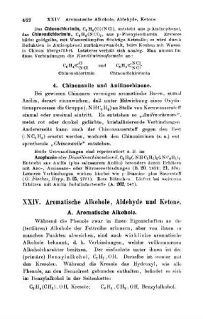XXIV. Aromatische Alkohole, Aldehyde und Ketone