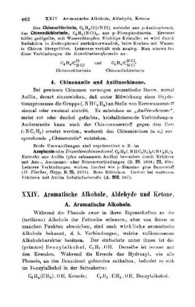 XXIV. Aromatische Alkohole, Aldehyde und Ketone