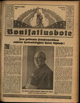 Erste Ausgabe vom Sonntag, den 23. Oktober 1932.