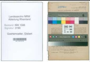 Entnazifizierung Gisbert Goertemoeller , geb. 22.01.1902 (Mueller)
