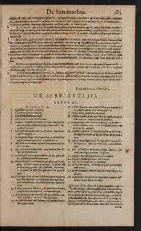 De Servitutibus. Caput XV.