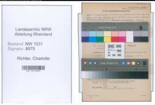 Entnazifizierung Charlotte Richter , geb. 22.10.1898 ()
