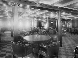 Hochseepassagierdampfer "Imperator" der Hapag Hamburg. Rauchsalon