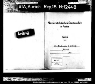Das Schuldenwesen der katholischen Kirchengemeinde in Emden