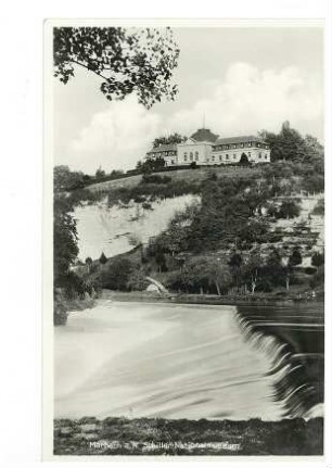 Schiller-Nationalmuseum in Marbach am Neckar, Ansicht mit Neckar