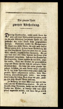 Des zweyten Theils zweyter Abtheilung.