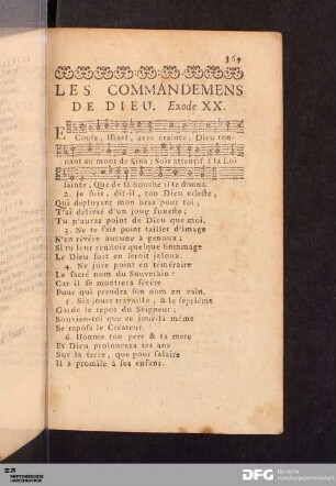 Les Commandemens de Dieu.