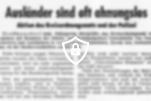 Ausländer sind oft ahnungslos