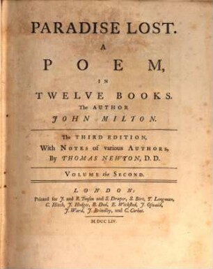 Paradise Lost : A Poem In Twelve Books, 2