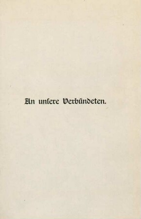 133, An unsere Verbündeten