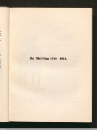 Im Weltkrieg 1914-1918