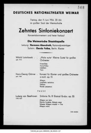 Zehntes Sinfoniekonzert