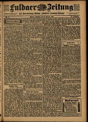 Zweite Ausgabe vom Dienstag, den 24. Februar 1903.