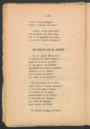 De nuevo en el dolor