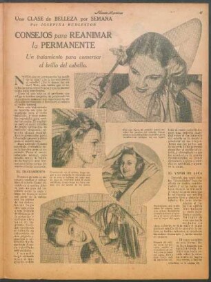 Consejos para reanimar la permanente : Una clase de belleza por semana