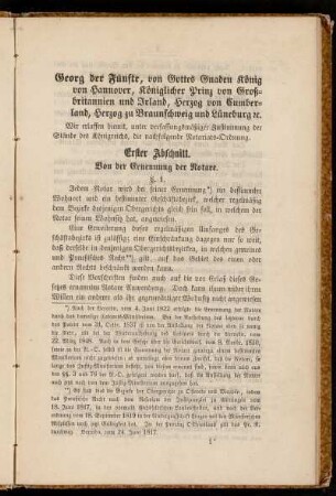 Erster Abschnitt - Fünfter Abschnitt