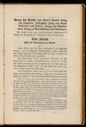 Erster Abschnitt - Fünfter Abschnitt