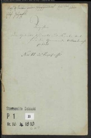 Zivilstandsregister der katholischen Gemeinde Altenheerse, Kreis Warburg (1810) (Gemeinde: Katholische Gemeinde Altenheerse, Kreis Warburg)