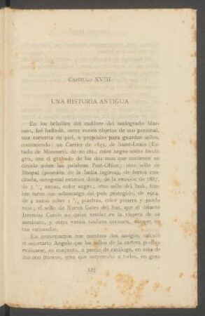 Capítulo XVIII - Una historia antigua