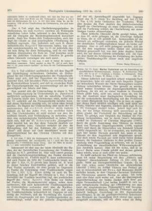 280-282 [Rezension] Benz, Ernst, Marius Victorinus und die Entwicklung der abendländischen Willensmetaphysik