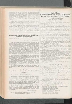 Katholischer Lehrerverband des Deutschen Reiches : aus der ersten Gesamtsitzung des Geschäftsführenden Ausschusses am 5. Juli 1914 zu Bochum.