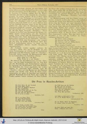 Die Frau in Hausinschriften.