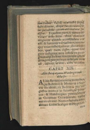 Caput XIX. Albis fluvii etymon. witenberga unde dicta sit